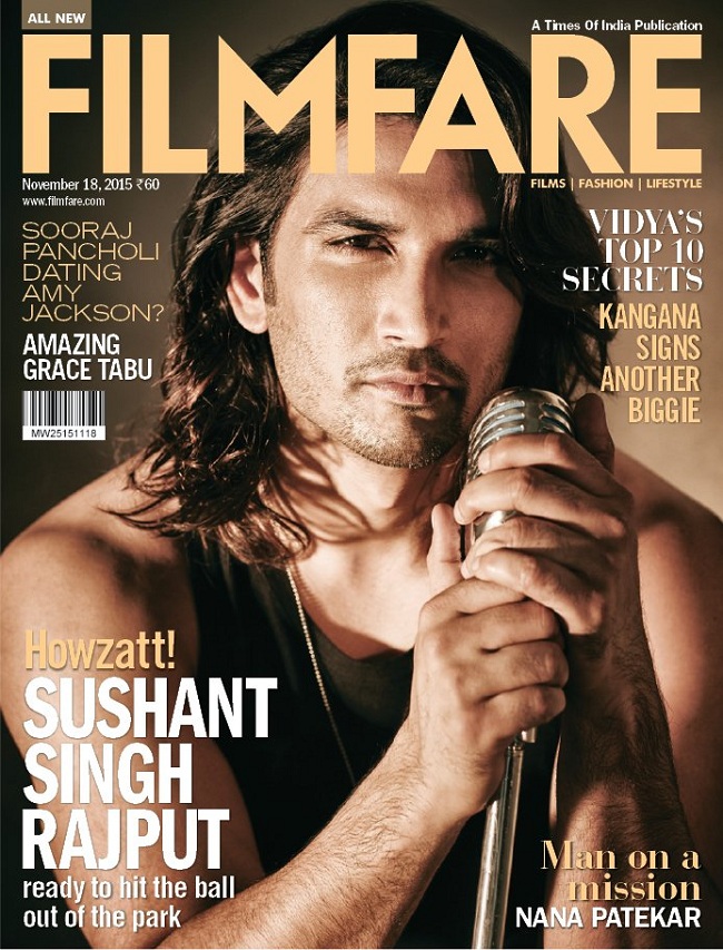 Sushant Singh Rajput on Filmfare Magazine Cover