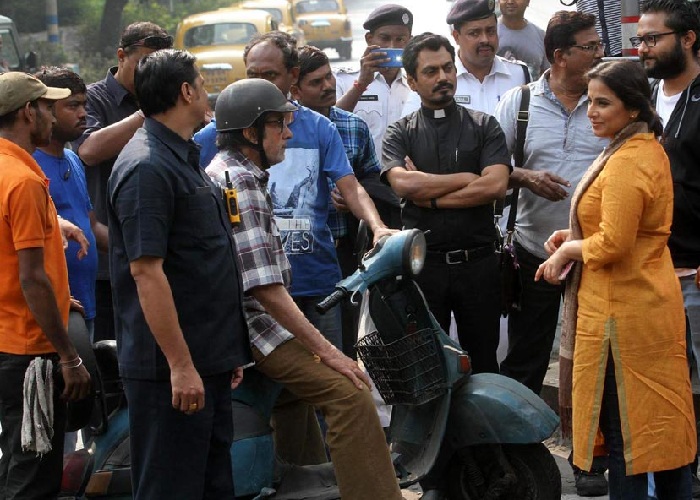 Amitabh, Nawazuddin, Vidya Balan on the sets of Te3n