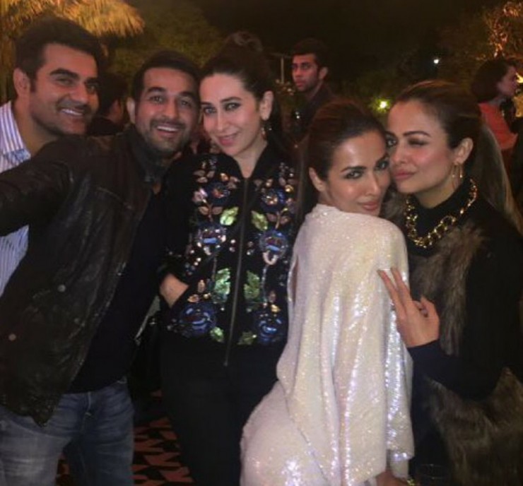 Arbaaz, Karisma, Malaika, Amrita at Salman Khan's 50th Birthday party