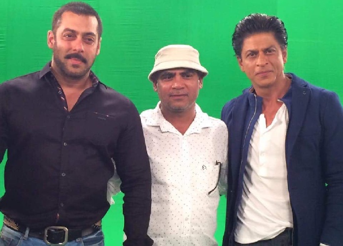 Salman Khan and Shahrukh Khan at Mehboob Studios