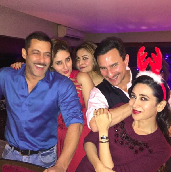 Salman, Saif, Kareena and Karisma celebrating Christmas