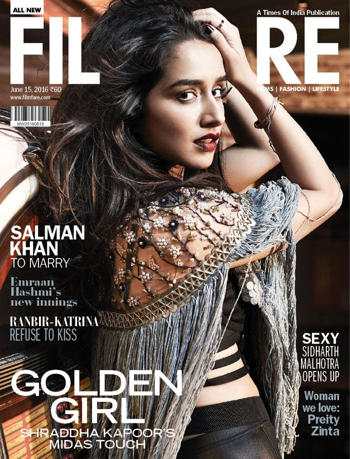 700px x 918px - Shraddha Kapoor on Filmfare Magazine: June 2016