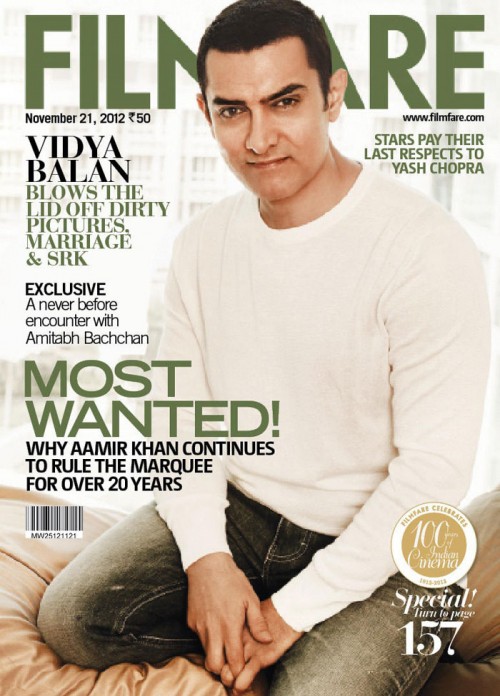 Aamir Khan On Filmfare November 2012 